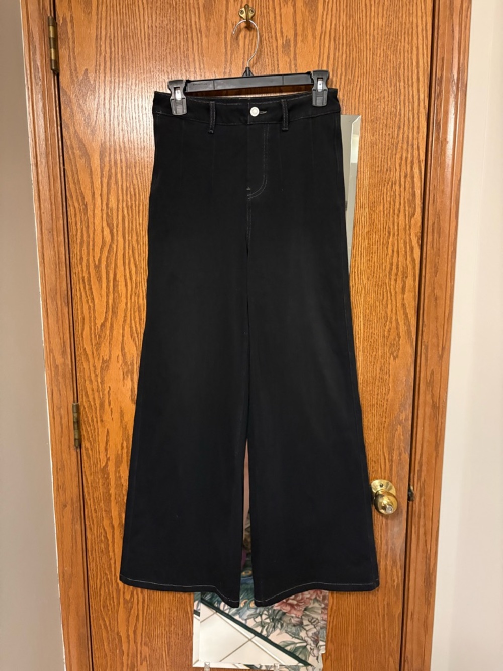 Halara Denim Black Wide Leg High Waist - Picture 2 of 3